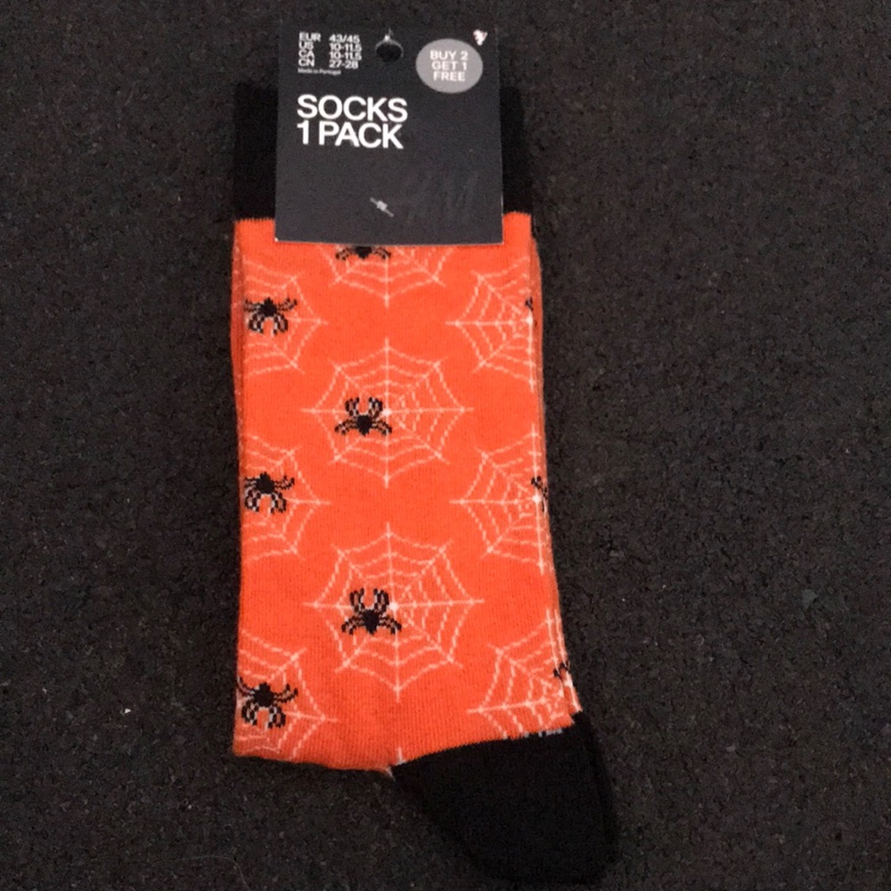 Mens Socks with Spider Design